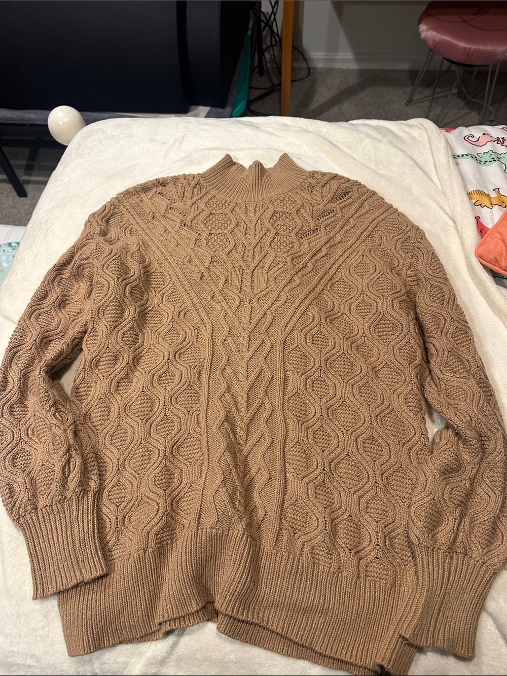 Talbots brown knit sweater size M